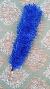 Feather Bonnet Plume Hackle Blue Color 12" Scottish Glengarry, Balmoral Hackles - Picture 1 of 4