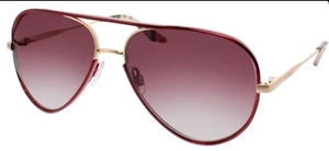 STEVE MADDEN BRESLIN RED GOLD PINK GRADIENT AVIATOR SUNGLASSES 57-14-135 MM NEW - Picture 1 of 8
