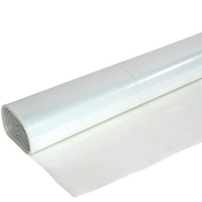 GROUNDMASTER 4M X 25M 1000G Clear Heavy Duty Polythene Plastic Building Dust Rubble Sheet DIY