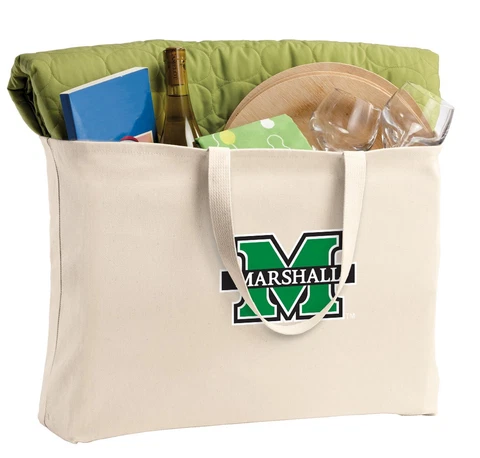 Marshall University Canvas Tote MU Reusable ShopperMOTHER'S DAY GIFT Cover