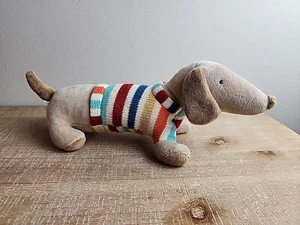 Creative Co-Op Plush Dachshund Dog Puppy Striped Sweater Toy 2021 - Picture 1 of 14