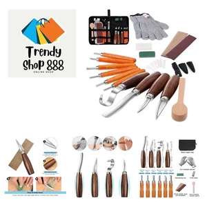 Wood Carving Tools Set,Detail and Hook Carving Knife Kit for Beginners,Trimmi... - Picture 1 of 10