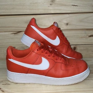 Nike Air Force 1 Low '07 Mens Size 10.5 Team Orange 2017 Euc - Picture 1 of 12