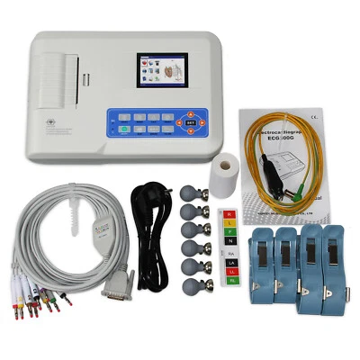US Portable ECG Machine 3 channel 12 lead Electrocardiograph EKG Printer ECG300G - Image 1 of 4