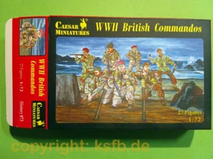 1:72 Caesar H073 WKII Britische Kommando Soldaten Spezialeinheit Figuren - Picture 1 of 4