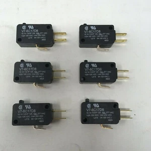 (Lot of 6) NEW Honeywell V7-6C17D8 Mini Basic Snap Action Switch 15A 250VAC - Bild 1 von 3