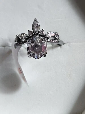 Anillo Bomb Party Talla 10 Crown Me With Joy Diamante Circonita Cúbica Sobre Hematita... Foto 1 de 4