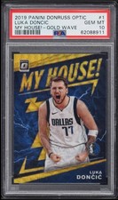 2019 Donruss Optic Luka Doncic My House! Gold Wave #1 PSA 10 Mavericks