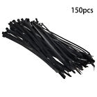 150 pièces attaches de câble noir auto-verrouillage fil zippé cordons d'attache enveloppement organisateur nylon