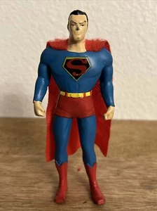 SUPERMAN DC COMICS 5.5” ACTION FIGURE VNTG (1988) BENDABLE RUBBER TOY - Picture 1 of 14