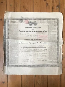 RARE = CANAL DE JONCTION DE LA SAMBRE à L'OISE 1840 (Z) - Foto 1 di 1