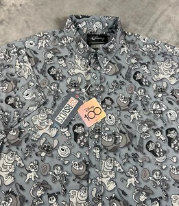 RSVLTS Disney Shirt Mens Shirt XL “Pie Eyed Party” Short Sleeve Button Down NWT - Picture 1 of 12