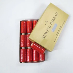 Perial Co Red Polyester Sewing Thread Pack of 12 for Sewing - Picture 1 of 4