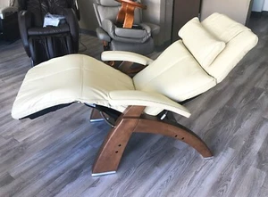 Human Touch Ivory Premium Leather PC-420 Perfect Chair Recliner plus Memory Foam - Picture 1 of 12