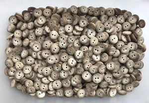 Small 12mm 20L Light Brown Beige Natural Rustic Satin 2 Hole Craft Buttons (K61) - Picture 1 of 1