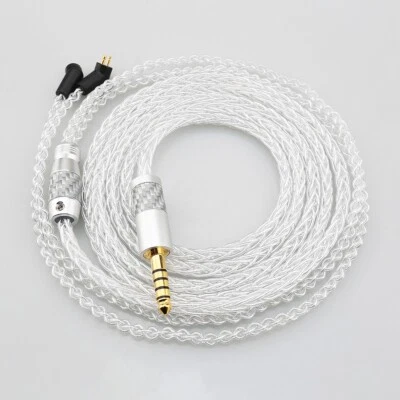 Soft Pure Silver Cable Audio Earphone Cable for ETYMOTIC ER4P ER4B ER4S ER4PT - Image 1 of 4