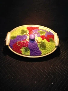 Temp-tations Ovenware By Tara Fruit Basket Pattern some crazing inside - Picture 1 of 6