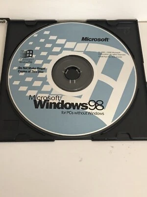 Microsoft Windows 98  for PC's without Windows Product Code, x03-30205 - Image 1 of 2