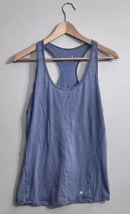 SMARTWOOL Ws Merino Sport 150 Racerback Tank Top Shirt MircoStripe Blue Medium M - Picture 1 of 4