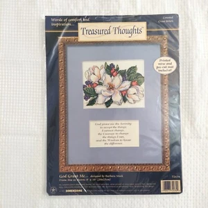 God Grant Me Prayer Counted Cross Stitch Kit 18 Count W Matte Treasured Thoughts - Picture 1 of 5