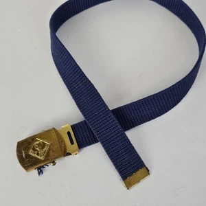 VTG 1970s blue Cub Scout belt brass buckle 26.5" - Picture 1 of 4