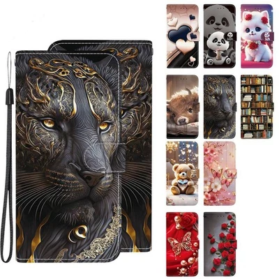 Flower Cat Bear Wallet Phone Case for Google Pixel 9 8 7 6 Pro 5 9A 8A 7A 6A 5A - Image 1 of 4