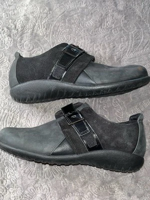 Zapato Mocasín Naot Negro Cómodo Talla 38 Cuero Sin Cordones Detalle Hebilla Tane Foto 1 de 4