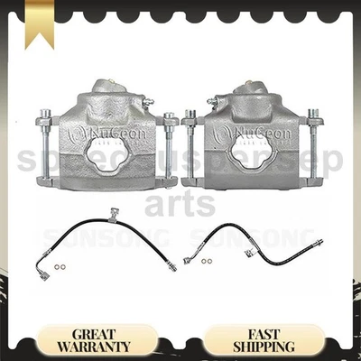 Juego de pinzas de freno delanteras manguera de freno 4 piezas para Chevrolet P10 4,8 L 5,7 L 6,6 L Foto 1 de 4