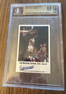 Michael Jordan 1988 Bulls Entenmann's #23 BGS 9,5 Foto 1 de 2