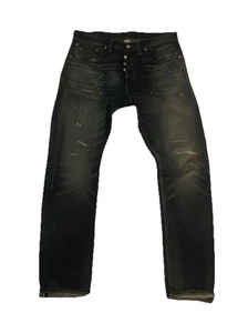 Double R L Ralph Lauren Japanese Selvedge Denim Slim Fit Jeans Size 33x32 - Picture 1 of 5