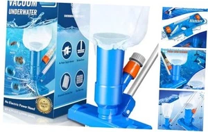 Portable Pool Vacuum for Above Ground Pool, Jet Underwater Cleaner with 3 - Picture 1 of 8