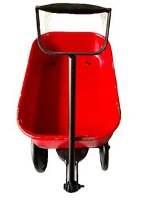 Vintage 14” Steel Toy Red Wagon With 12” X 7 1/2” Bed - Picture 1 of 4