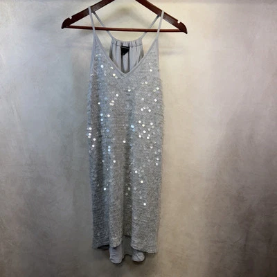 00 Club Monaco Justine серый блестки хлопковое платье - Изображение 1 из 3