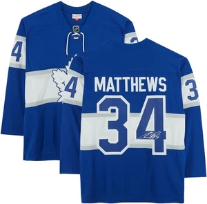 Auston Matthews Maple Leafs Signed '17 Centennial Classic Mitchell & Ness Jersey - Picture 1 of 5