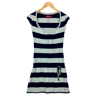 American Eagle Outfitters Women's Gray & Blue Striped Sweater Dress Size X-Small - Image 1 of 4