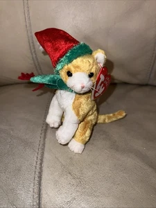 "Ty Jingle Beanies JANGLE The Cat 5"" Ty Beanie Babies adorno de felpa vintage" - Imagen 1 de 6