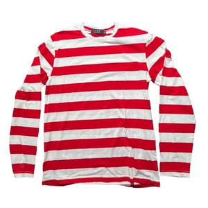 NWOT SSLR Long Sleeve T-Shirt Mens Sz S Red/White Strippes - Picture 1 of 9
