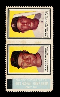 Juego de paneles de estampillas Topps 1962-Break Harvey Kuenn, Gene Woodling *GMCARDS* Foto 1 de 2