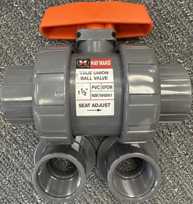 Hayward TB1150STE 1-1/2" PVC TB Series True Union Ball Valve, EPDM - Image 1 of 4