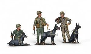 PreSale 1:35 ProPainted Set : Dogs in service in US Marine Corps (6 figures) WW2 - Picture 1 of 14