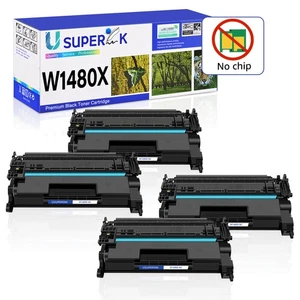 4PK 148X W1480X Kaseta z tonerem do HP LaserJet Pro 4001n MFP 4101fdw ~ BEZ CHIPA - Zdjęcie 1 z 24