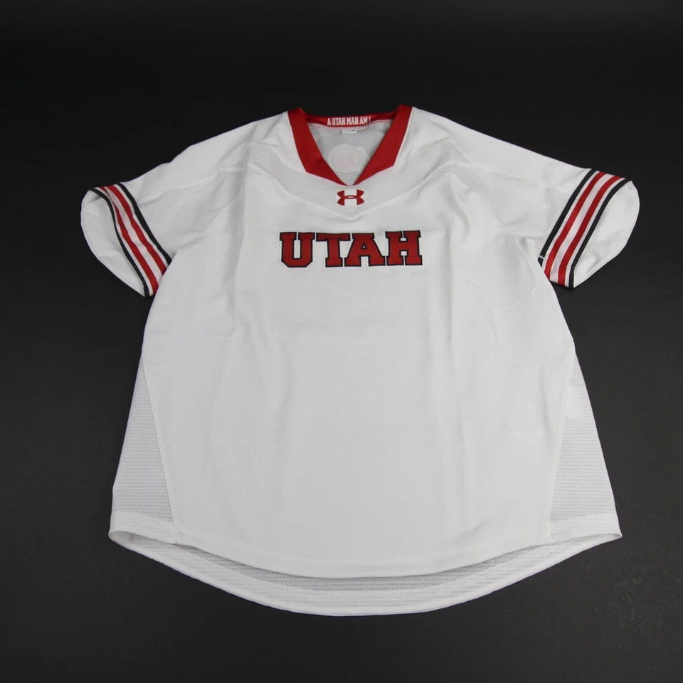 Utah Utes Under Armour Short Sleeve Shirt Women's White/Red New - Image 1 of 1