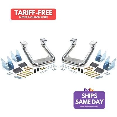 Carr 103992, 2 Pack Polished Aluminum Hoop Ii Multi Mount Step Polished Each  - Image 1 of 4