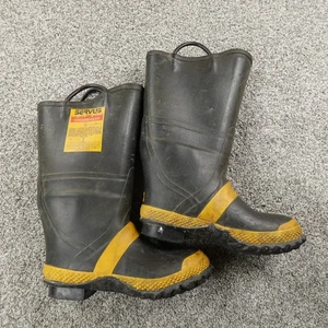 SERVUS Firebreaker Boots Mens 11W Firefighter Fireman Rubber Steel Toe Shoes USA - Picture 1 of 21
