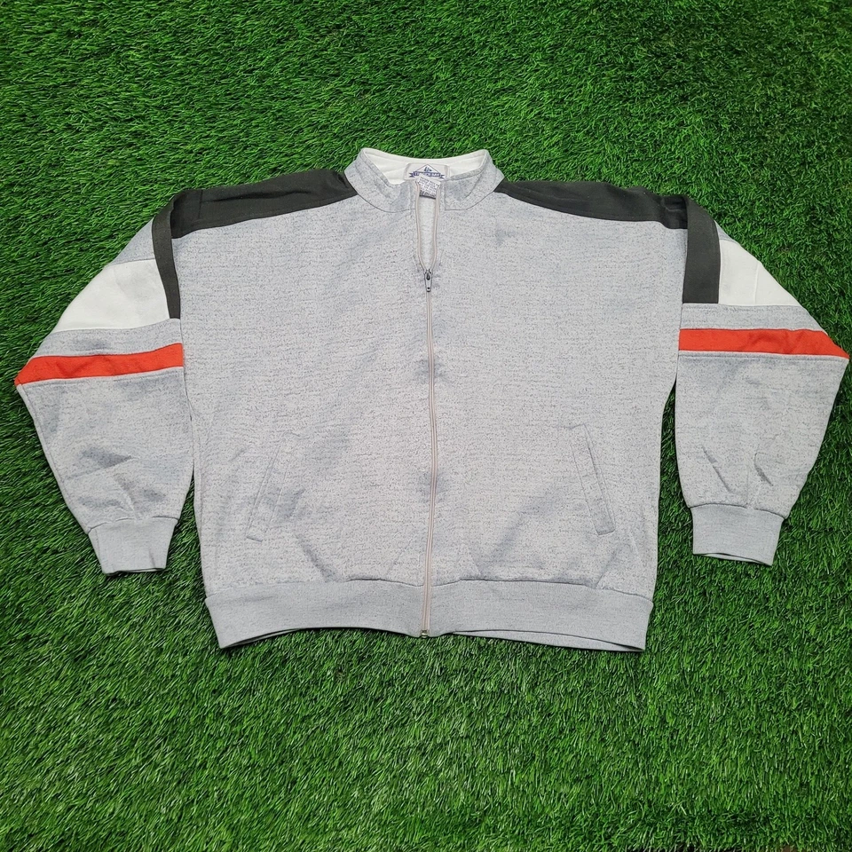 Jaqueta Masculina Vintage Anos 80 Trader Bay Color Block Boxy Fit Cropped Track Grande - Imagem 1 de 4