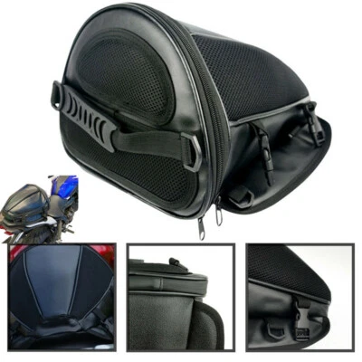 1P Waterproof Motorcycle Bike Rear Trunk Rear Back Seat Carry Tail Bag Saddlebag - Image 1 of 4