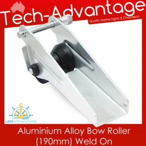 Aluminium Alloy WELD-ON 190mm Boat Front Spring Loaded BOW Sprit Anchor Roller - Picture 1 of 5