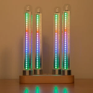 Indicador único de nivel de sonido tubo LED RGB reloj digital pantalla espectro de música - Imagen 1 de 11