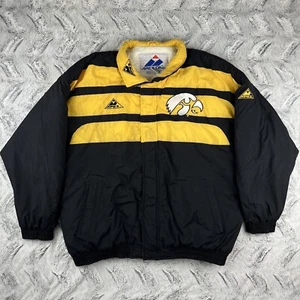 University Iowa Hawkeyes Banana Peel Apex One Vintage 90s Jacket Quilted Clark - Picture 1 of 24