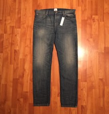 NEW MEN'S 34x32 JOHN ELLIOTT X GAP SKINNY FIT SELVEDGE JEANS IN BLUE COAST